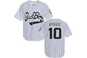 KYNKOW PARTYJERSEY Men's Smalls Jersey #10 Bad Boy 90s Hip Hop Clothing Black White Stitched Movie Baseball Jersey