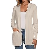 ROW 8 ROW Cardigan for Women Dressy Long Sleeve Casual Open Front Knit Cardigan Sweaters Pockets
