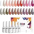 Vishine 24 Colors Gift Set Gel Nail Polish Kit Soak Off UV LED Nail Gel Polishes for Nail Art 8 ML/PC Pack of 24 Pretty Colors Series Kit