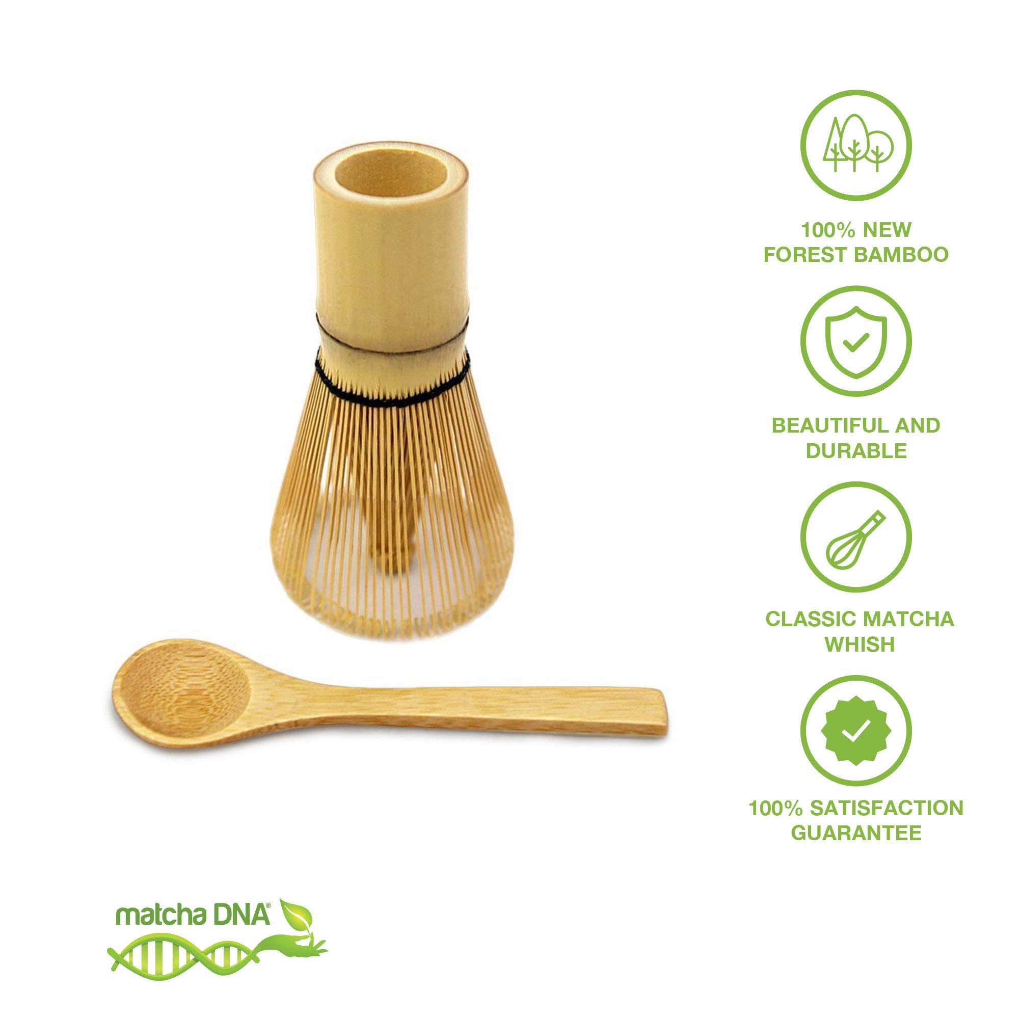 Bamboo Whisk (Chasen) and Hooked Bamboo Scoop (Chashaku) Matcha Tea
