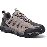 SHULOOK Men's Waterproof Hiking Shoes Lightweight Anti Slip Outdoor Ankle Boots Breathable Hike Trekking Trails Shoe