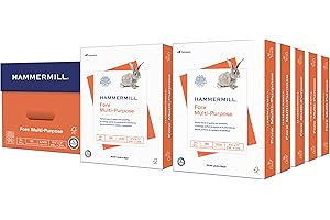 Hammermill Printer Paper, Fore Multipurpose 24 lb Copy Paper, 8.5 x 11 - 10 Ream (5,000 Sheets) - 96 Bright, Made in the USA, 103283C