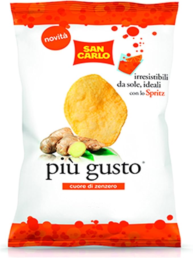20 BUSTE PATATINE SAN CARLO PIU' GUSTO CUORE DI ZENZERO 50 GR CHIPS GINGER Amazon.it 20 BUSTE PATATINE SAN CARLO PIU' GUSTO CUORE DI ZENZERO 50 GR CHIPS GINGER Amazon.it