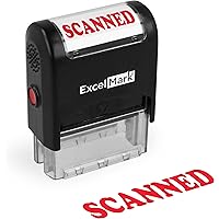 SCANNED Self Inking Rubber Stamp - Red Ink (42A1539WEB-R)