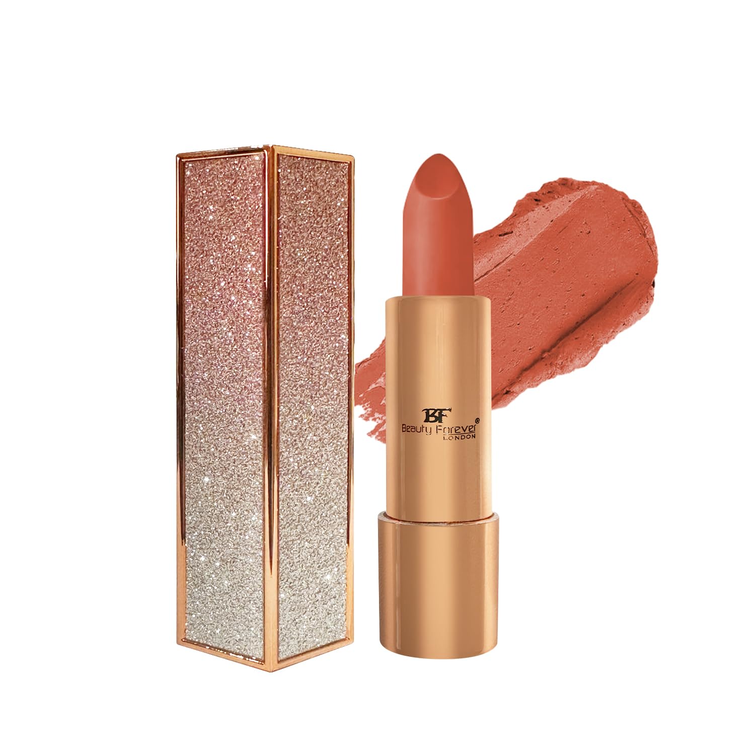 Beauty Forever Semi Matte Lipstick with Vitamin E, Plumping and Long Lasting, 3.6gms (590 Almond)