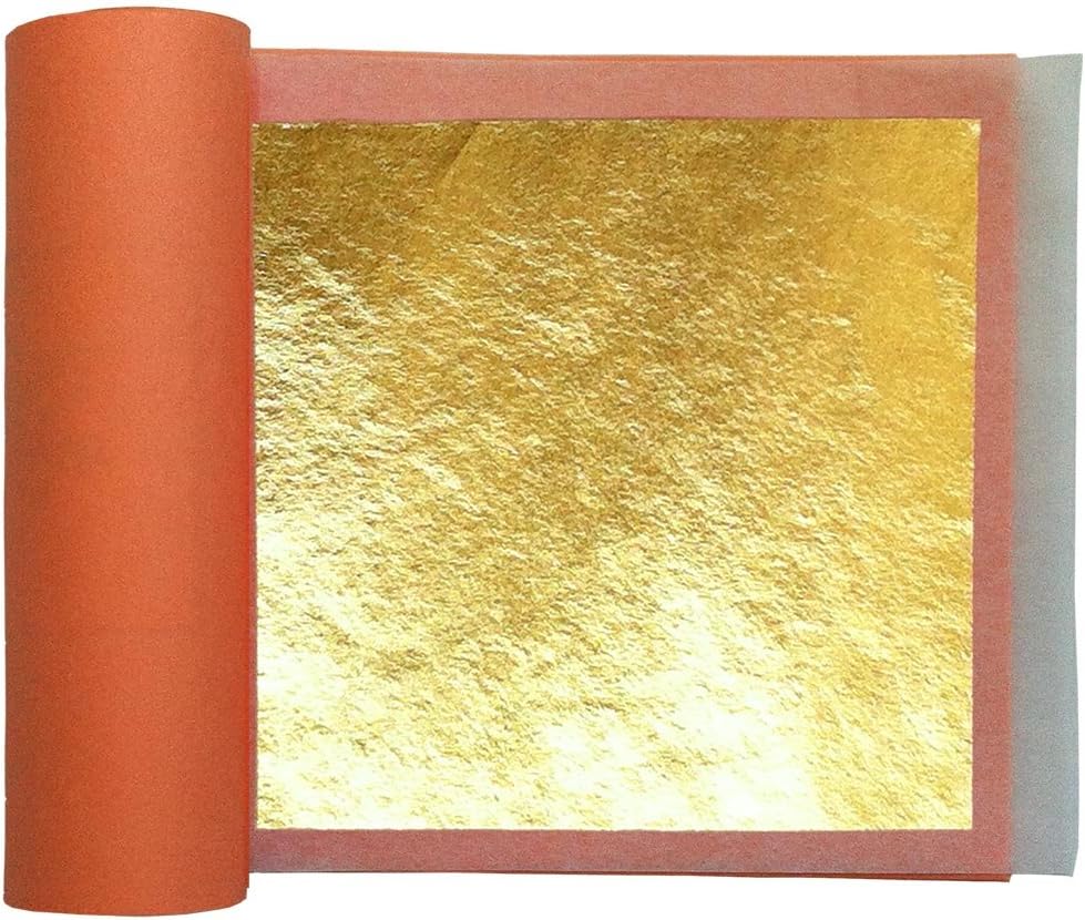 Book of Real 22k Gold Leaf 3-1/8" Square, Transfer Leaf, 25 Leaves