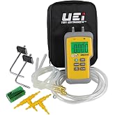 UEi EM201SPKIT Static Pressure Test Kit with EM201B Digital Differential Manometer, HVAC Pressure Measurement Kit, Includes Pressure Testing Accessories
