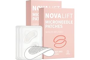 NOVALIFT MicroGlow Eye Patches, 6 Pairs Under Eye Patches with Hyaluronic Acid and Collagen, Smile Line Forehead Facial Anti Wrinkle Patches for Women (2)