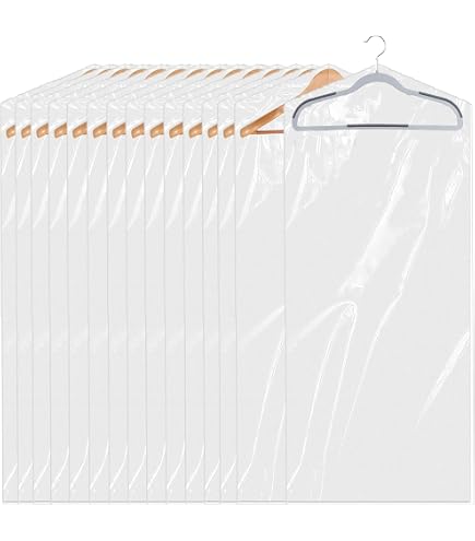 20 Housses Anti-Poussière Vêtements Transparentes - Protection Étanche Pour Rangement