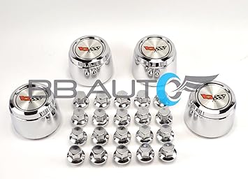 82 CORVETTE ALUMINUM WHEEL CENTER CAP SET HUB CAP SET