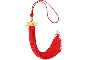 LXZYU 2026 Tassel Graduation, Tassels for Graduation Cap 2026, Red Tassel Cap Decorations with Gold Charms Memorial Cords Graduate Hat Ceremonies Accessories for Class of School Grad Souvenir Gifts