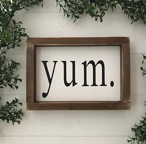 Rfy9u7 Yum Sign Yum Kitchen Decor Kitchen Signs Kitchen Humor Home
