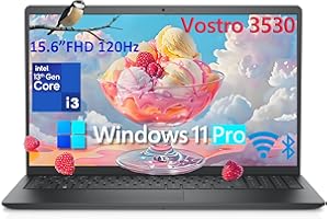 Dell 15 15.6" Laptop Computer for Home and Business Student, 13th Gen Intel 5-Core CPU (Beat i5-1145G7), 32GB DDR4 RAM, 1TB PCIe SSD, Vostro 3530 120Hz FHD, WiFi, RJ45, Type-C, HDMI, Windows 11 Pro