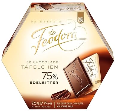 Feodora Täfelchen Edelbitter 75 Prozent