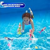 COSORO 4Pcs Diving Mermaids Toys Pool Sinking Toys Kids Mermaid Underwater view 5