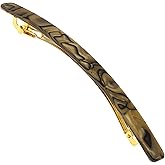 Camila Paris CP2979 French Hair Barrette Large Handmade Copper, Long Skinny Strong Hold Grip Hair Clips for Women, Thin Automatic No Slip and Durable Styling Girls Hair Accessories, Made in France