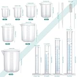 Friusate 19Pcs Graduated Cylinders Beakers Set with Droppers Test Tube Brush view 7