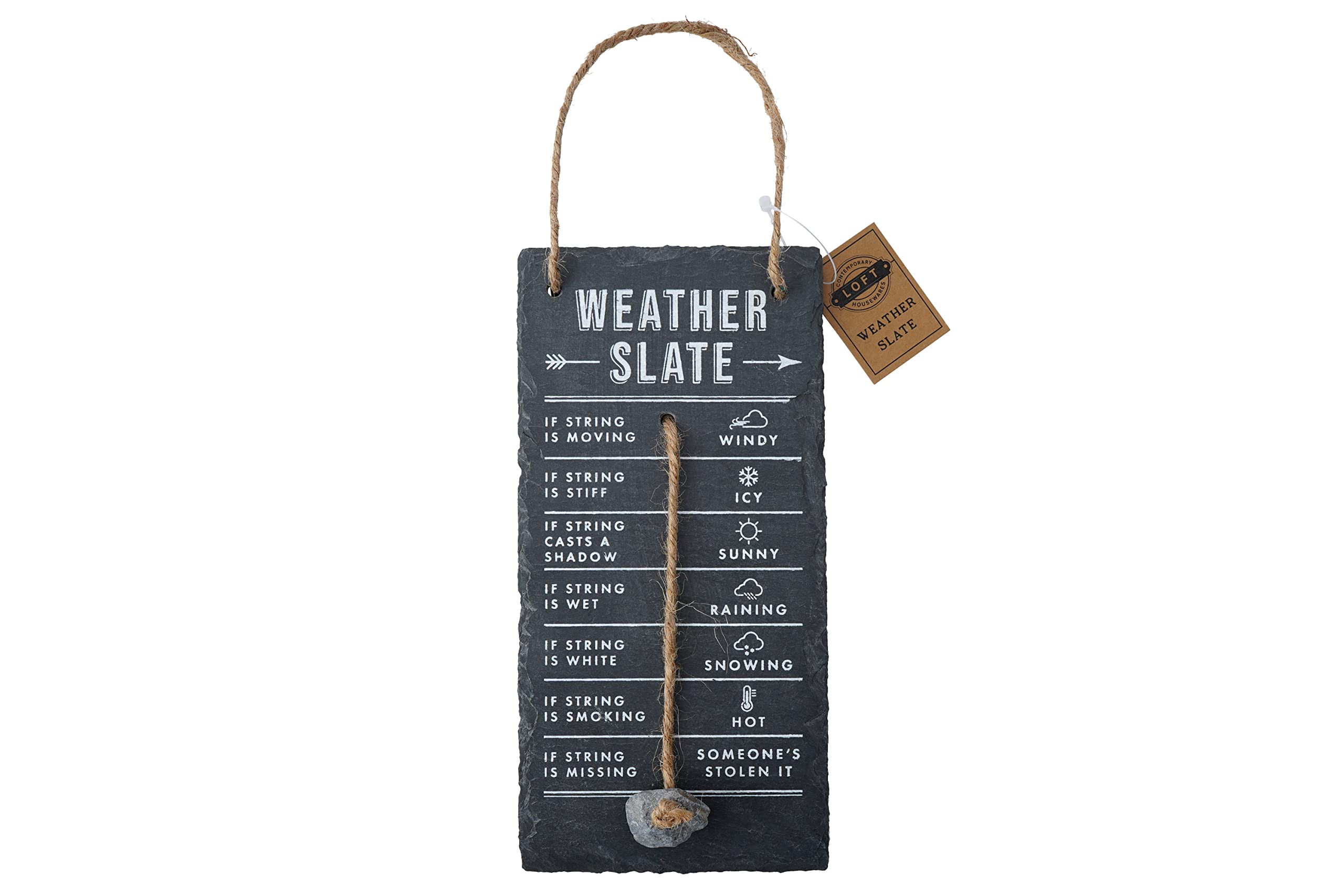 CGB Giftware | 'Weather Slate' Hanging Sign | Humorous Weather Reader | Forecaster Station | Gift For Your Home | Loft Range | GB07044