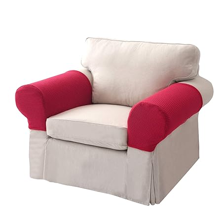 2 Stück Sofa Armlehnenschoner Rutschfester Stretch-Armlehnenbezug für Sessel Hochwertiger Elasthan Stretchhusse Überzug für S