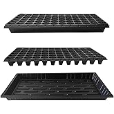 RooTrimmer 10 Pack 1020 Seed Starter Trays and 10 Pcs 72 Cell Plug Trays, Thick Durable Seedling Plastic Nursery Tray for TD538 1020 Tray Germination (10 Sets)