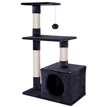 dibea Kratzbaum - Kletterbaum für Katzen (Höhe 80 cm), Farbe wählbar