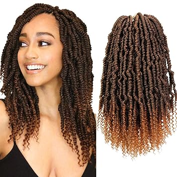Amazon Com 14 Inch Fluffy Spring Twist Crochet Hair Curl End 6