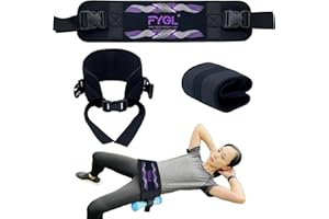 FYGL Hip-Thrust-Belt, Foldable Band for Dumbbells, Kettlebells, Plates - Supports Up to 300 lbs, Gym and Home Workouts with Slip-Resistant Padding