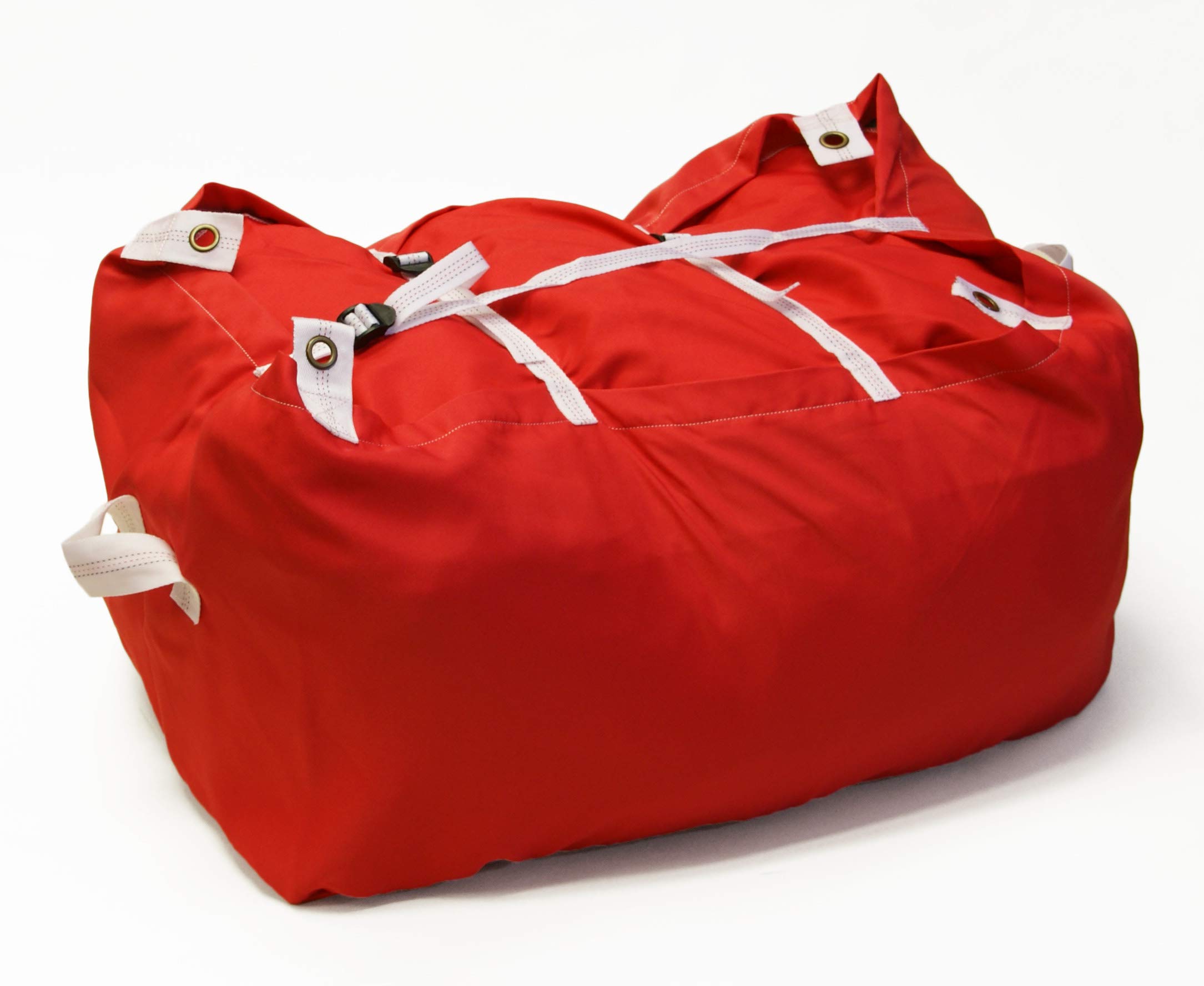 Heavy Duty Commercial Laundry Bag – Large Washable Linen Hamper Bag, Ideal for Hotels, Gyms, Hospitals & Care Homes. Secured with three buckle straps- Large capacity. (Red)