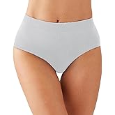Wacoal Women's B-Smooth Seamless Full Coverage Brief Panty, 838175, Micro Chip