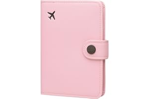 Zoppen RFID Blocking Travel Passport Holder Cover Slim Id Card Case (#9 Pink)