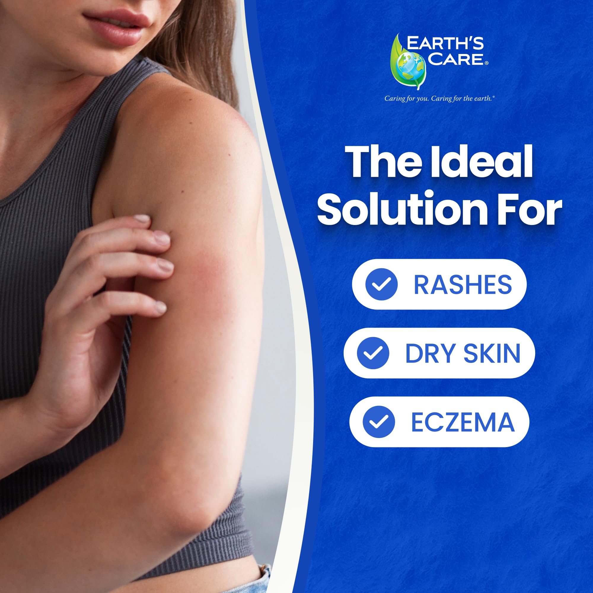 Earth's Care Eczema Lotion - Natural Lotion for Eczema - Safe and Mild Eczema Lotion for Adults and Kids - 8 Fl OZ. (237 mL)