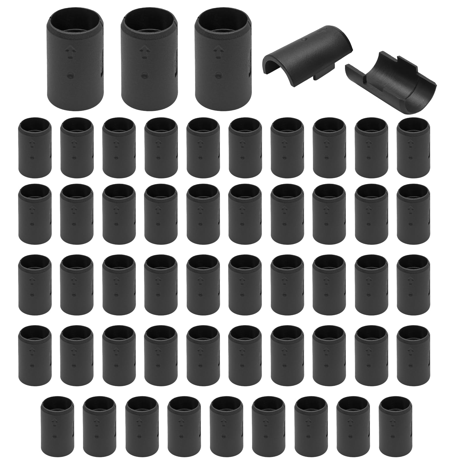 Photo 1 of Luomorgo 52 Pcs 3/4 Inch Wire Shelf Clips, Plastic Shelf Lock Clips for 3/4" Post Shelving, Heavy Duty Wire Shelving Clips Replacements for Shelves, Racks (Black)