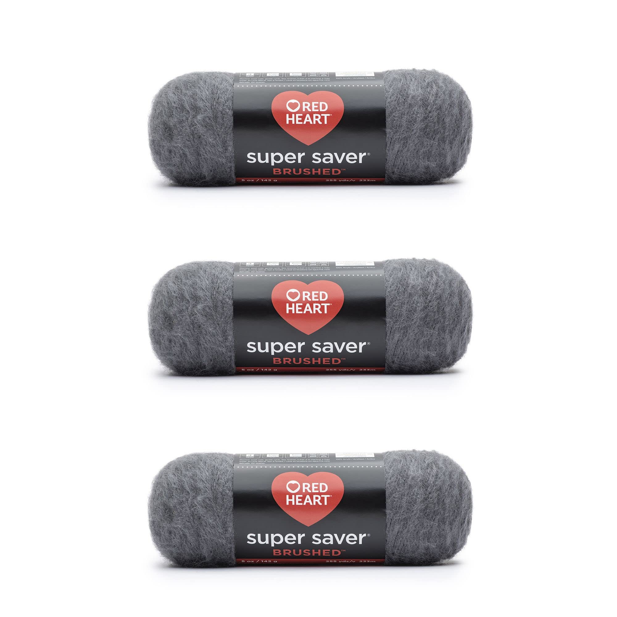 Red Heart Super Saver Brushed Pack of 3 - Shale