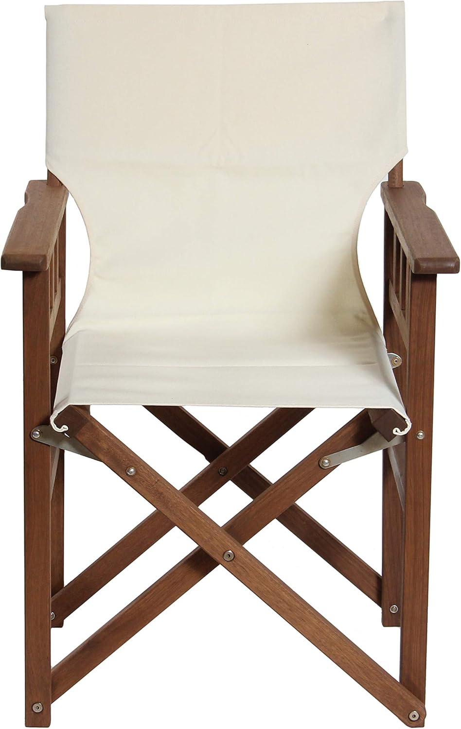 BYER OF MAINE, Pangean Campaign Chair, 20" D x 23.5" W x 36" H, Holds Up to 250 lbs, Hardwood, Perfect for Patio/Deck, Wood Folding Chairs, Patio Chair, Deck Chair, Wood Camp Chair, Natural, Single: Furniture & Decor