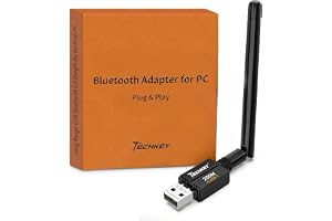 USB Bluetooth 6.0 Adapter for Desktop PC: Plug & Play 600FT Long Range Wireless Dongle with 5dBi Antenna for Laptop Windows 11/10/8.1, Pair BT Headphones/Headset/Speaker/Mouse/Keyboard/Print Servers