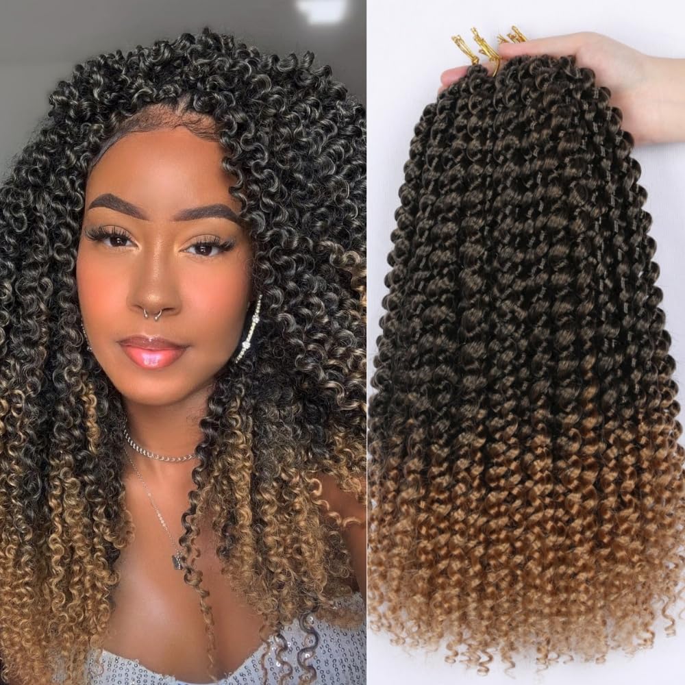 YDDM Passion Twist Crochet Braids, 7 Packs 12Inch Water Wave Synthetic Passion Twists Braiding Hair Extensions for Long Bohemian Hair