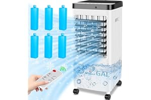 OKOIUM Portable Air Conditioners,3 IN 1 Room Air Conditioners Portable for Room,Swamp Cooler with 3.2 Gal Water Tank,Timer,3 Speeds,90° Oscillation,Air Cooler for Room Kitchen Bedroom Office