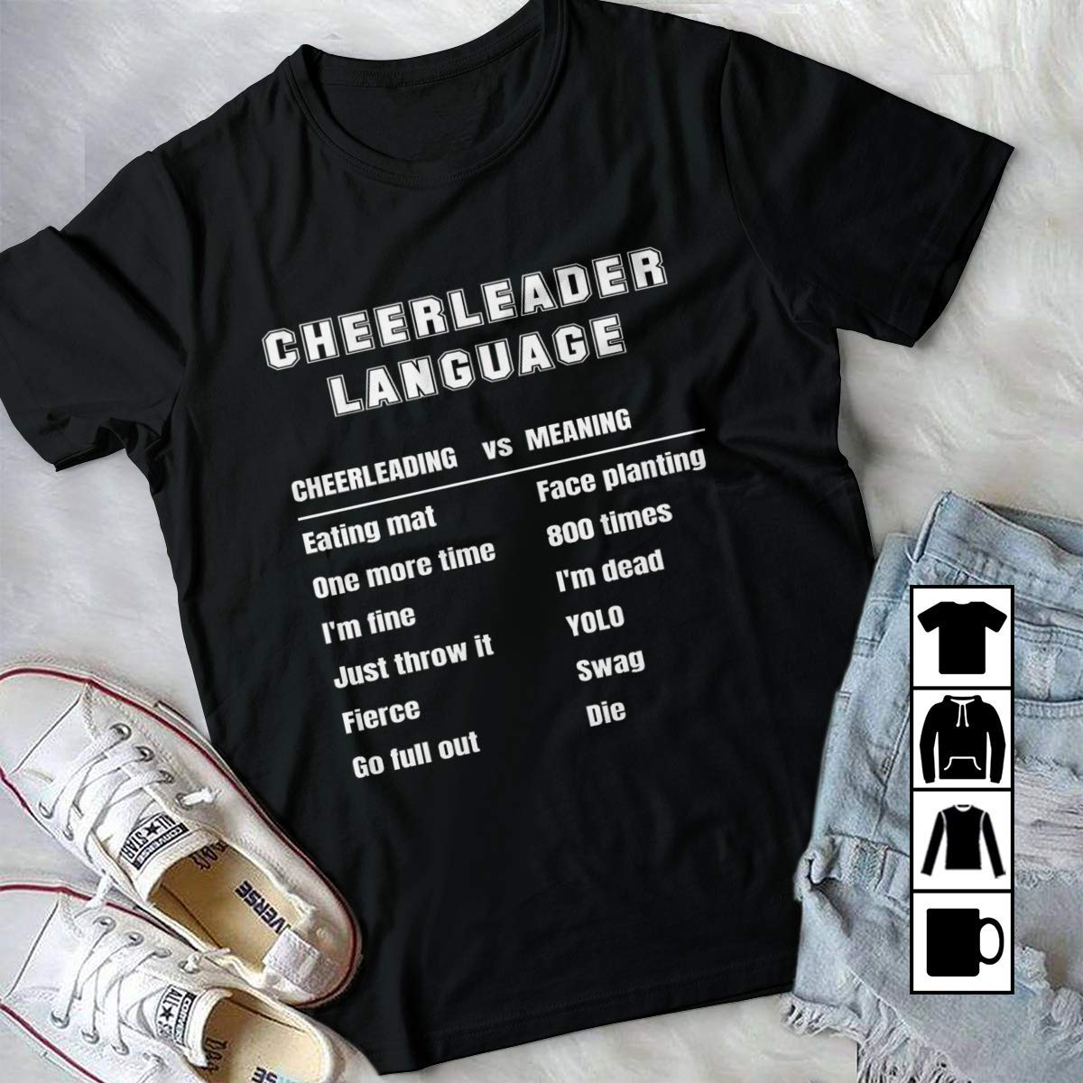 Cheerleading Cheerleader Language Cheerleading Slang Meaning T Shirt Sweatshir Seknovelty