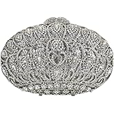 MNBVUIW Women Sparkling Crown Diamond Clutch Purses Elegant Rhinestone Purse Evening Handbag for Wedding Prom Party