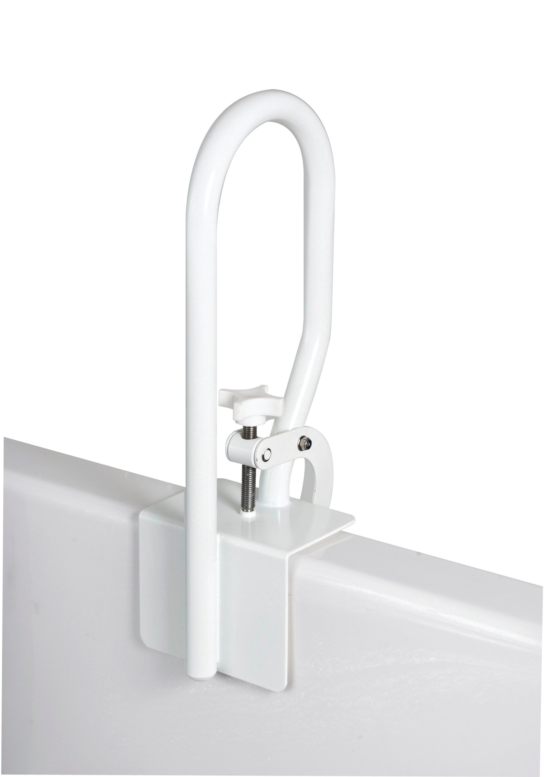 Carex White Bathtub Rail Grab Bars for Bathroom, Bathtubs & Showers