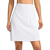 G Gradual 19" Skorts for Woman Knee Length Golf Skirt Long Athletic Tennis Skorts for Women Dressy Casual with Shorts Pockets
