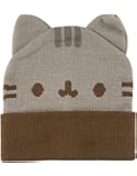 Pusheen Beanie Hat with Ears,Gray,Standard