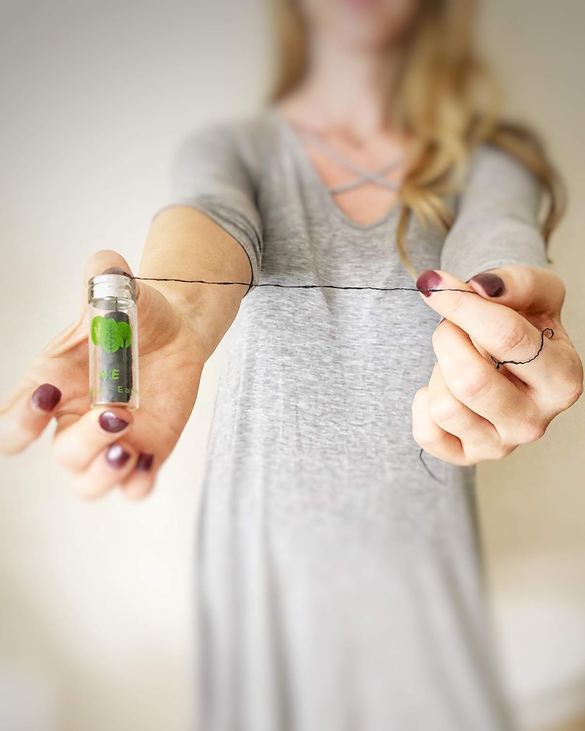 VEGAN Biodegradable Bamboo Charcoal Dental Floss with Refillable Glass Container | Free Refill | Natural Candelilla Wax | 33yds x2 | Peppermint Essential Oil | Eco Friendly Zero Waste Oral Care : Beauty