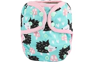 Sigzagor Baby Diaper Cover Nappy One Size 8lbs to 36lbs (Hedgehog)
