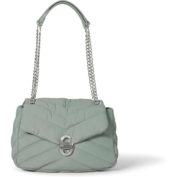Zzfab Double Handles Starburst Bling Purse Silver Large