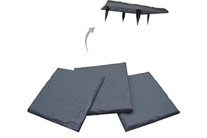 Gardien 15.5” Decorative Stepping Stones That Stake Into The Ground - Decorative Walkway for Outdoor Pathway, Lawn, Yard, Home, or Garden Pathway Pavers - Resin Material (8, Slate Grey)