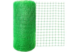 JUNKOGO Garden Netting, 7 x 100 Ft, Safe Against Bird, Squirrel, Deer and Other Pests, Extra Strong Bird Netting for Garden, Garden Fence Net, Protect Vegetables, Plants and Fruit Trees, Green