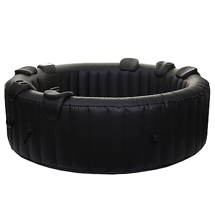 Mendler Whirlpool HWC-E32, 6 Personen In-/Outdoor heizbar aufblasbar Ø 208cm FI-Schalter + Zubehör