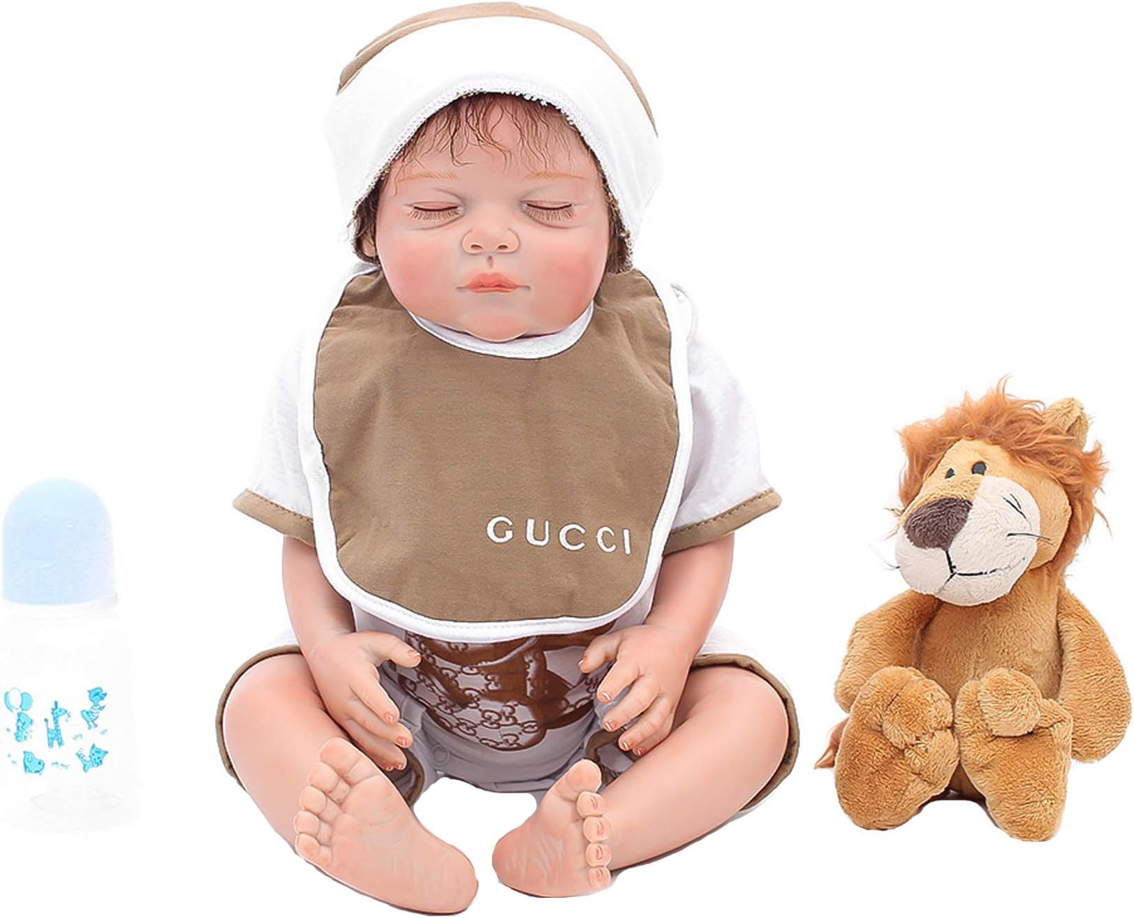Warmdoll 22 inch Rare Alive Reborn Baby Doll,Sweet Dreams Cucci,Soft Vinyl Like Silicone Doll