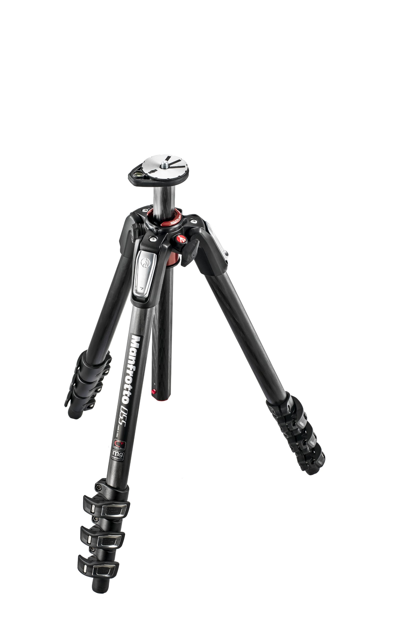 Manfrotto 055XPRO 4-Section Carbon Fiber Camera Tripod, Photographic Accessories, Travel Tripod for Mirrorless, DSLR for Content Creation and Professional Photographer